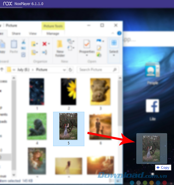 Copy ảnh vào Nox App Player Copy ảnh vào Nox App Player