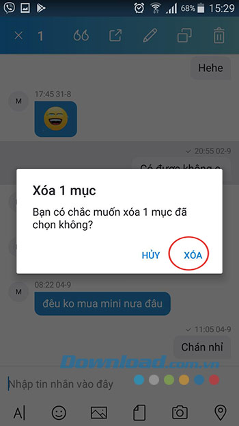 Xóa tin nhắn