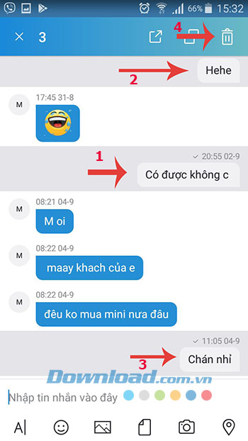 Xóa nhiều tin nhắn