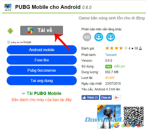 Tải game PUBG bản tiếng Trung