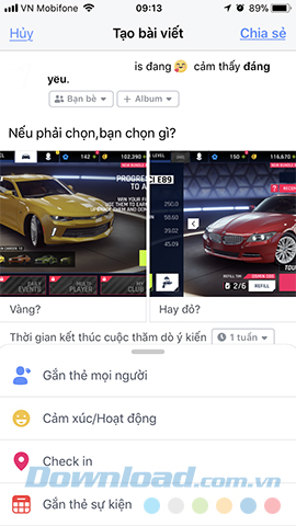Làm cuộc thăm dò ý kiến Facebook