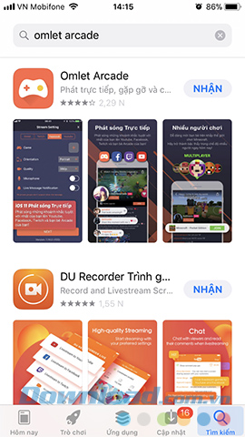 Đồng ý cài đặt ứng dụng Stream