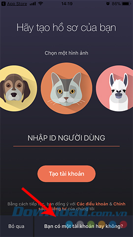 Đăng nhập tài khoản Omlet