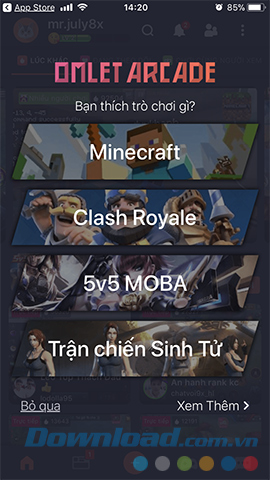 Chọn game hay chơi 