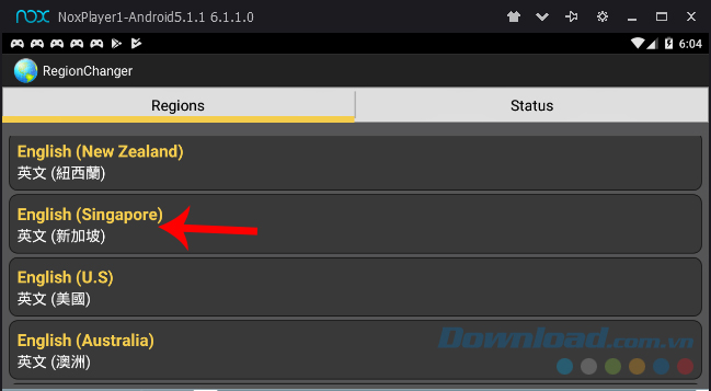 Chọn khu vực phát hành LineAge 2 Revolution