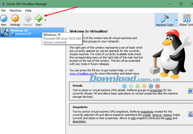 VirtualBox Windows 10