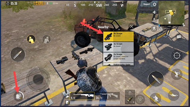 Nhặt các ống ngắm