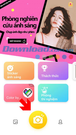 Thực đơn chính Hướng dẫn sử dụng Camera360 trên iPhone, iPad