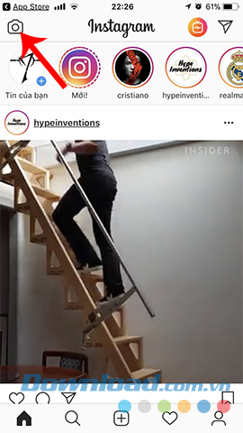 Biểu tượng camera trong instagram