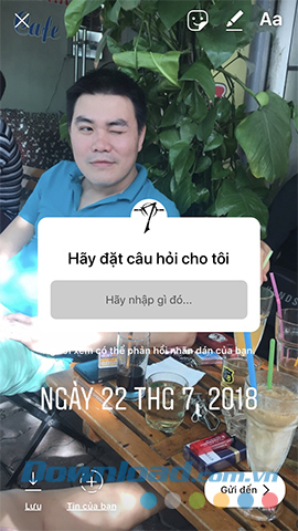 Viết câu hỏi trên Instagram