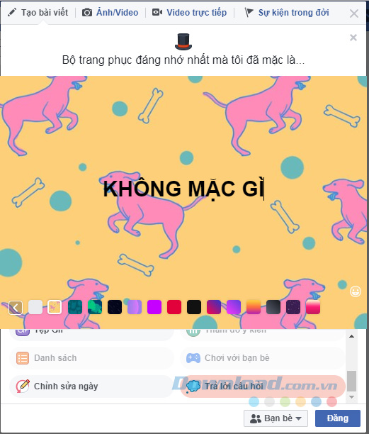 Đăng lên tài khoản Facebook của mình