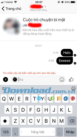 Bảo mật tin nhắn