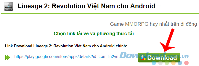 Download Lineage 2 bản tiếng Việt