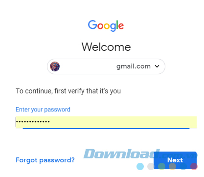 Đăng nhập tài khoản Google