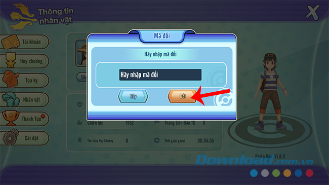 Đổi quà từ mã tân thủ game nhập vai liên quân poke