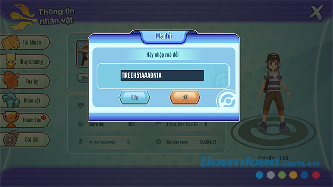 Nhập Giftcode liên quân poke