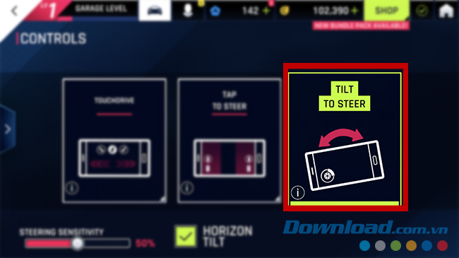 Chế độ lái tự động Touchdrive trong Asphalt 9