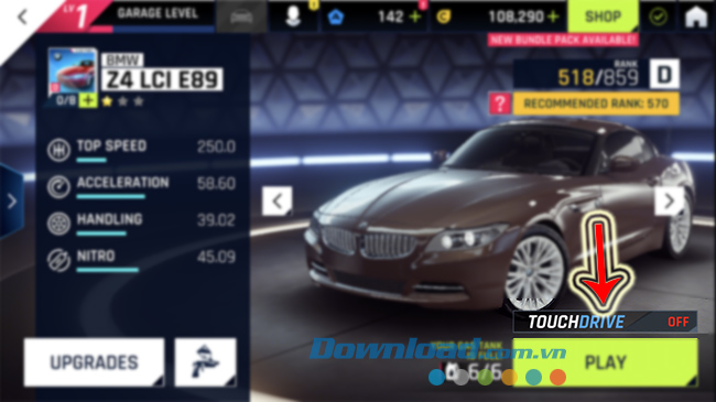 Vô hiệu hóa chế độ Touchdrive trong Asphalt 9 Legends