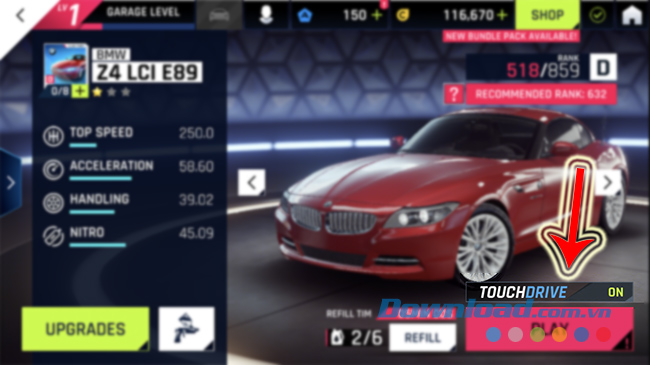 Bật chế độ tự lái trong Asphalt 9 Legend