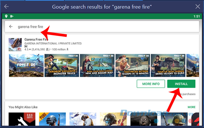 Tải game bắn súng sinh tồn Garena Free Fire cho máy tính