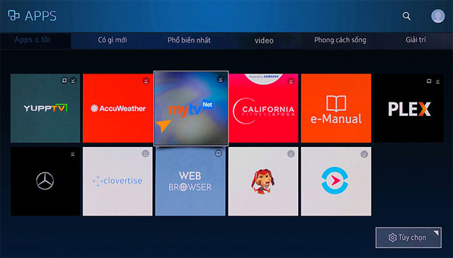 Cài đặt MyTV Net trên TIVI