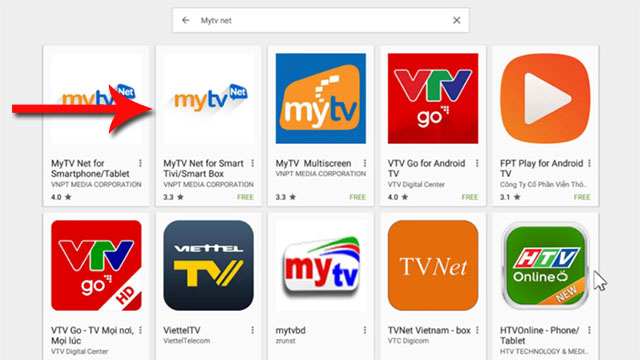 Cài đặt MyTV Net trên TIVI