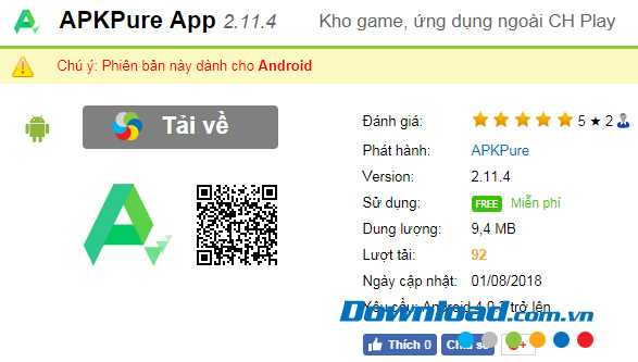 Tải về phần mềm APKPure