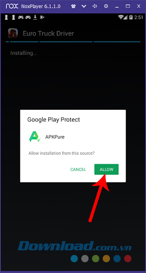 Cho phép cài đặt
