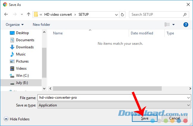 Lưu lại phần mềm trên máy