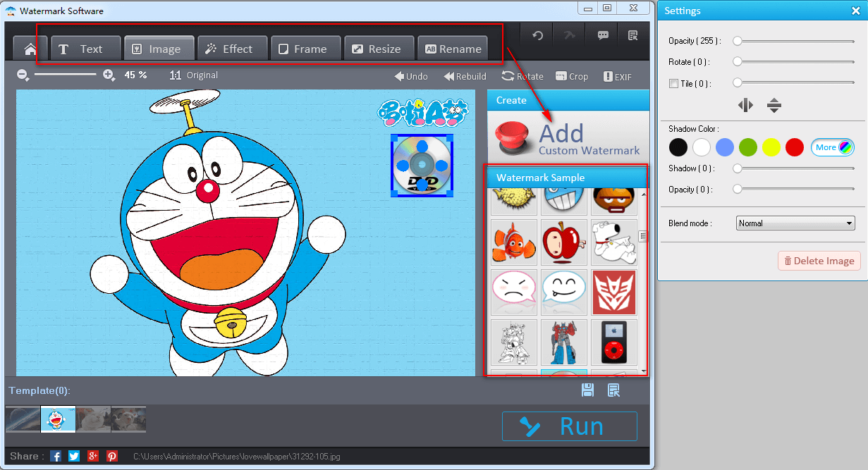WonderFox Photo Watermark thêm dấu bản quyền vào hình ảnh