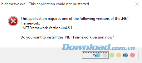 Cài đặt bổ sung Net Framework