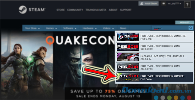 Tìm kiếm game Pes 2019