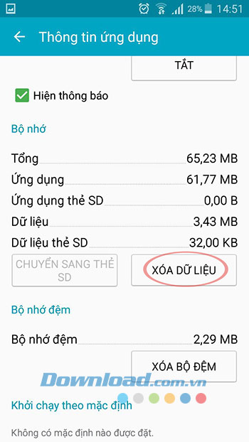 Xóa dữ liệu