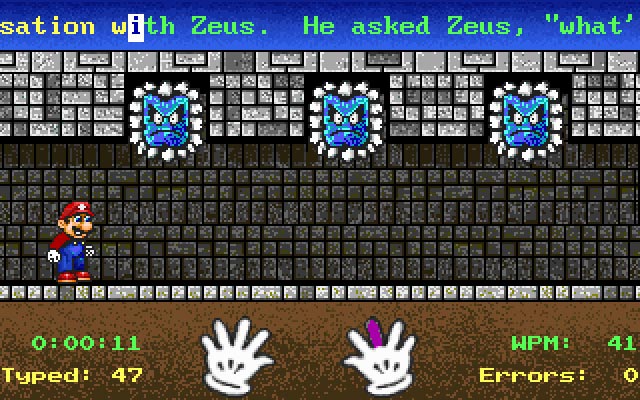 Phần mềm luyện gõ 10 ngón Mario Teaches Typing