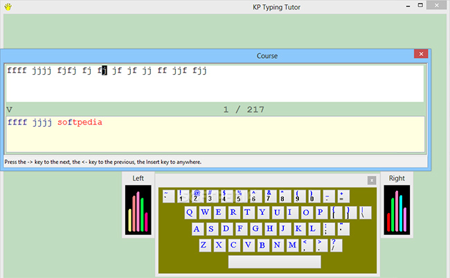 Tập đánh máy tính bằng KP Typing Tutor
