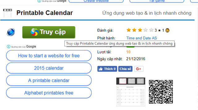Truy cập ứng dụng
