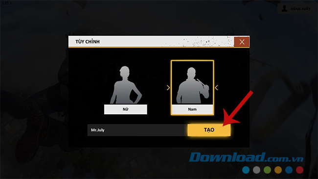 Tạo nhân vật chơi game Free Fire