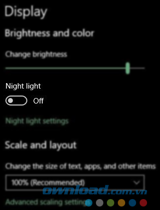 Tắt chế độ ban đêm trên Windows 10