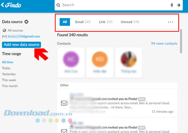 Tìm file lưu trữ đám mây