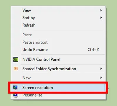 Screen resolution