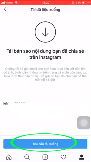 Gửi yêu cầu tải xuống