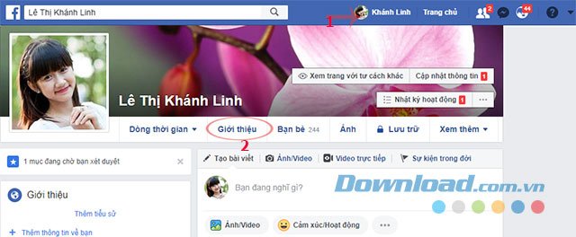 Trang cá nhân Facebook