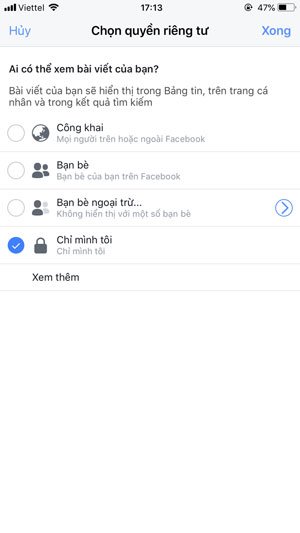 Lựa chọn riêng tư