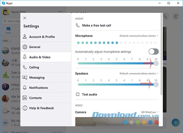 Điều chỉnh âm thanh mức cao nhất