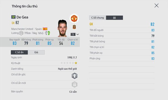 David De Gea (OVR - 82)