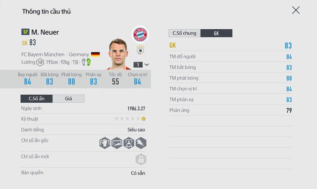 Manuel Neuer (OVR - 83)