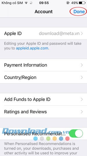 Hoàn tất cài đặt