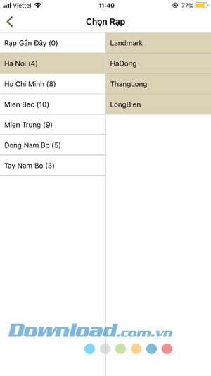 Chon khu vực