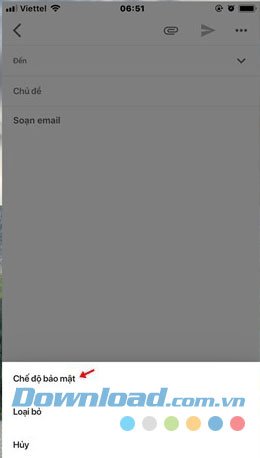 Lựa chon gửi email bí mật