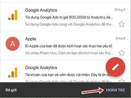 Thu hồi thao tác gửi mail